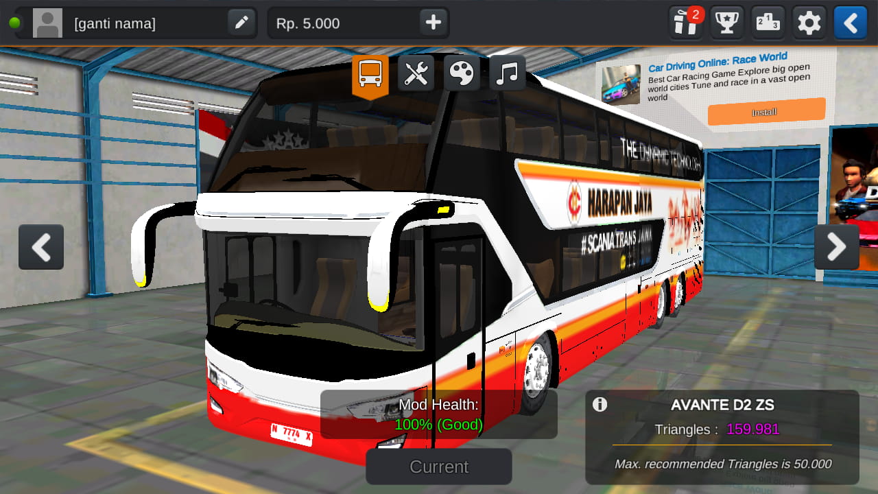 Screenshot of AVANTE D2 ZS 1
