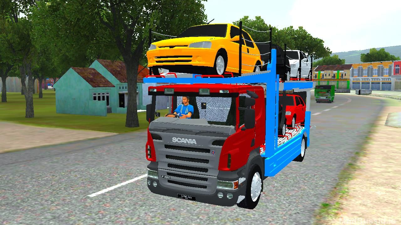 Download MOD BUSSID Scanie P420 Car Transporter