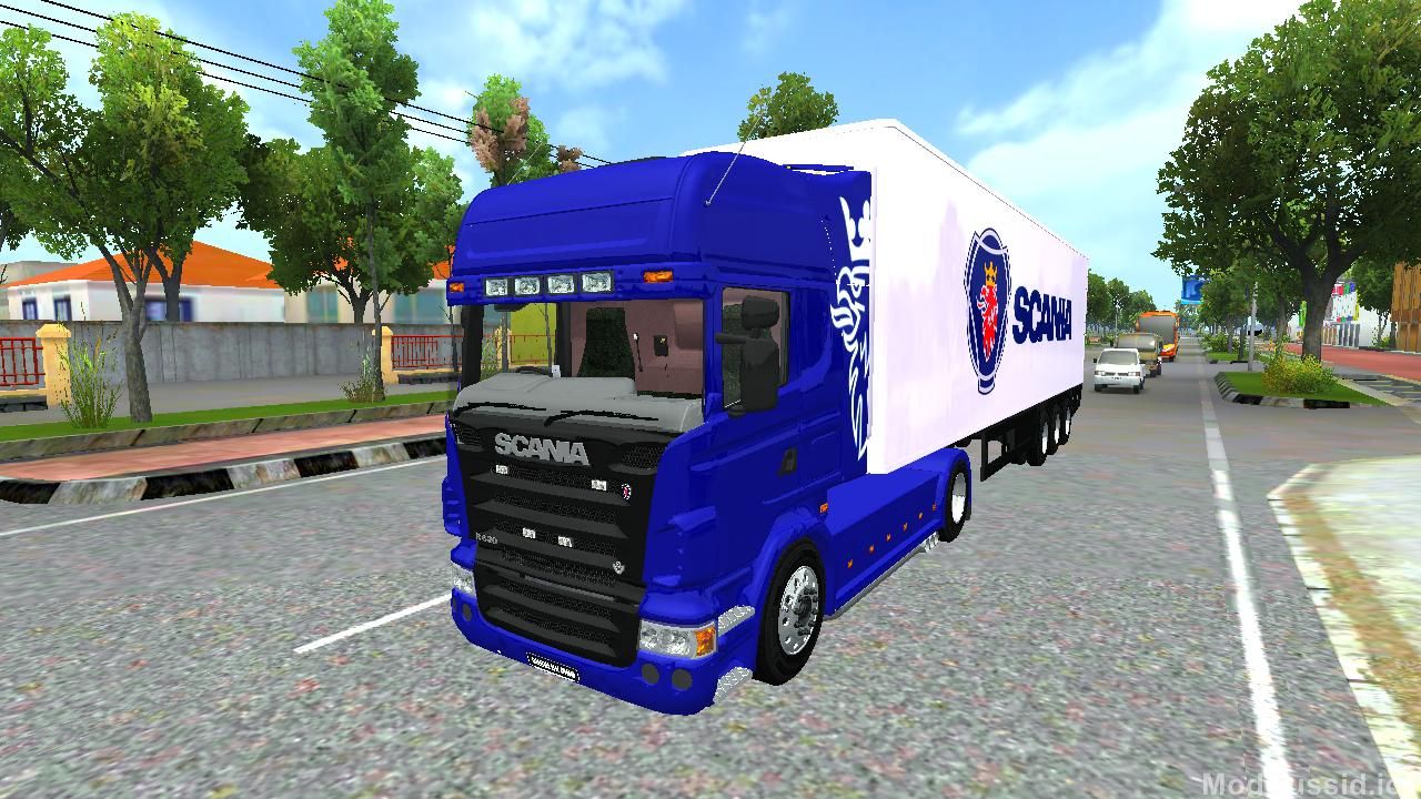 Download MOD BUSSID Truk Scania Kontainer By Ghono RK