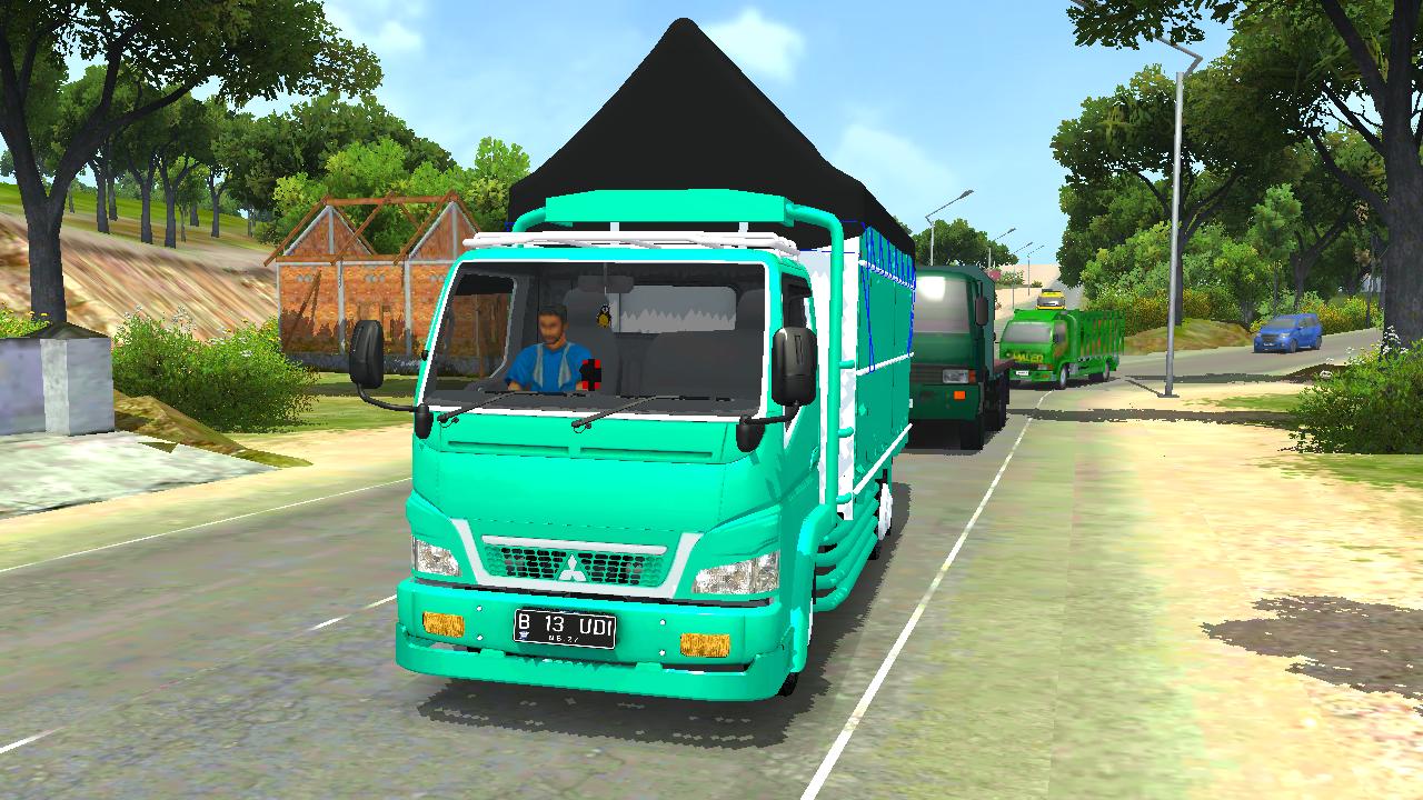Download MOD BUSSID CANTER PUBLIC FIGURE BIRU BUDESIGN