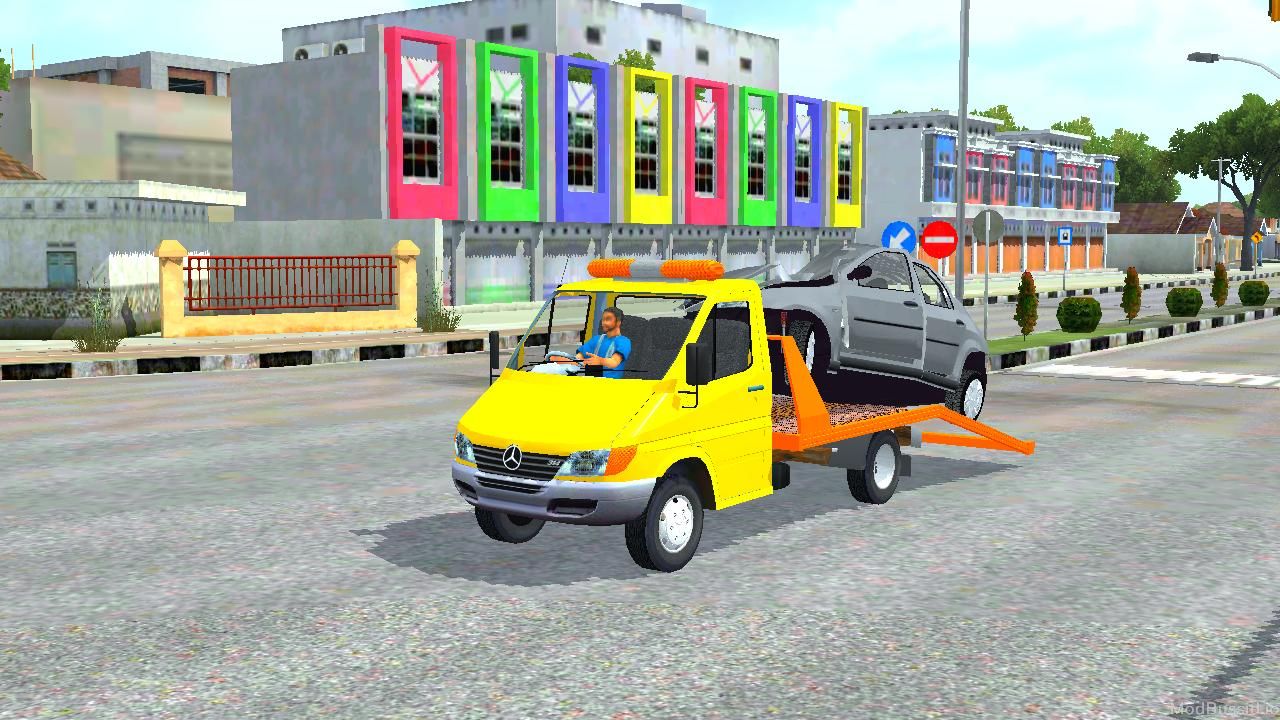 Download Mod Bussid Mercedes-Benz Sprinter Towcar Broken Car