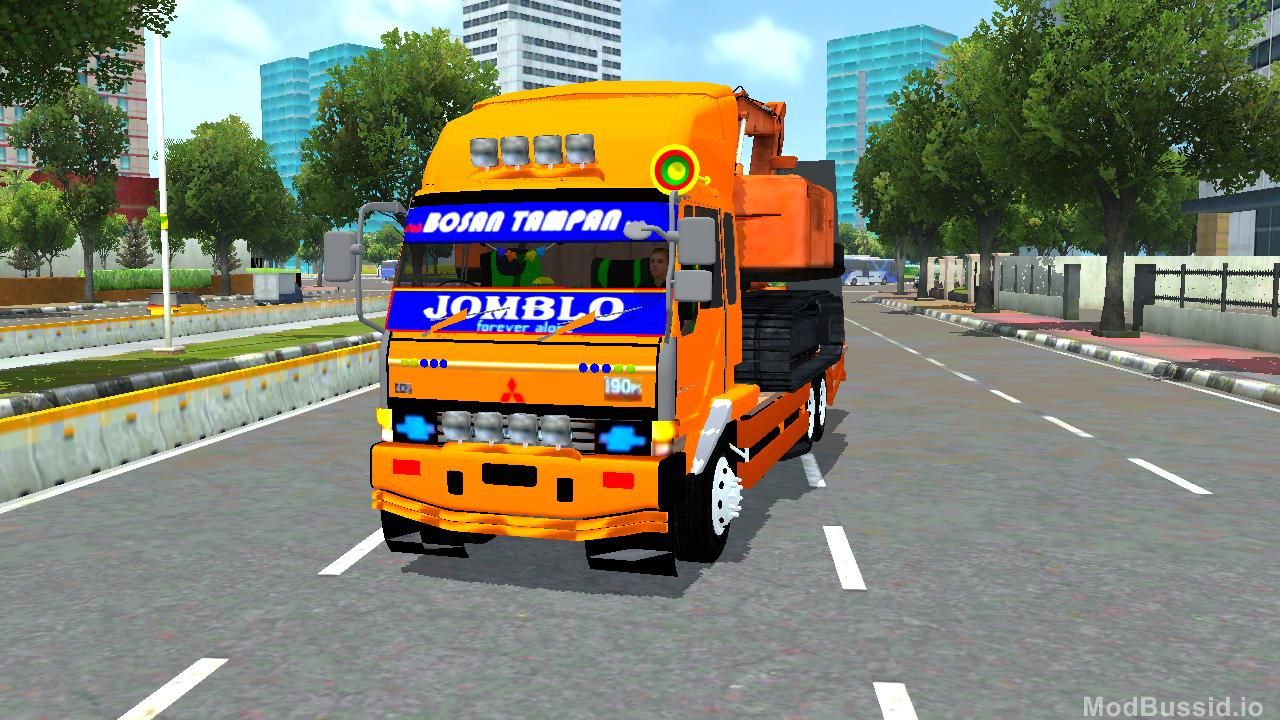 Download MOD BUSSID Mitsubishi Fuso Fighter Angkut Excavator