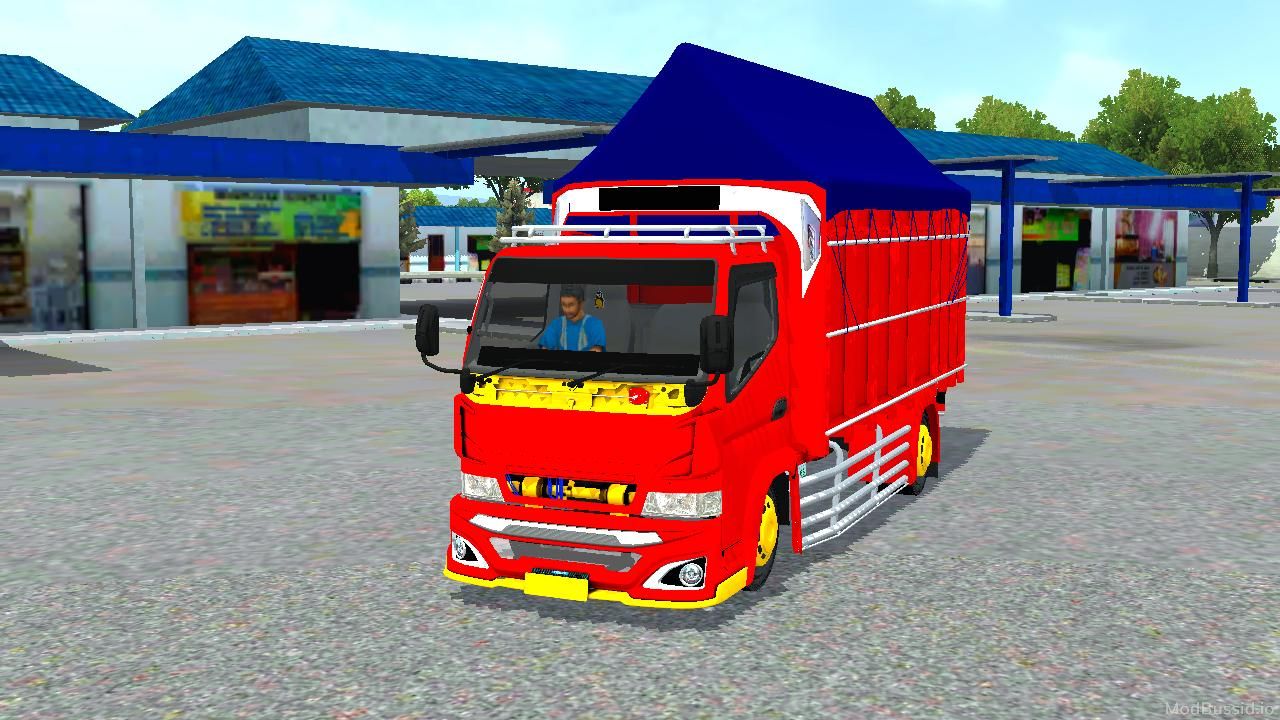 Download Mod Bussid Canter Madura Express Budesign