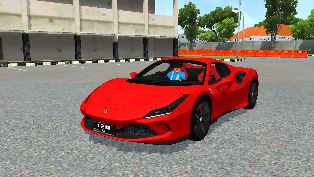 Download Mod Bussid Ferrari F8 Spider Car By MAH Channel