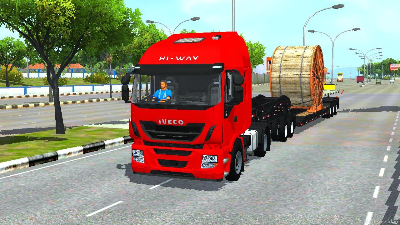 Download Mod Bussid Iveco Hi-Way Gulungan Kabel