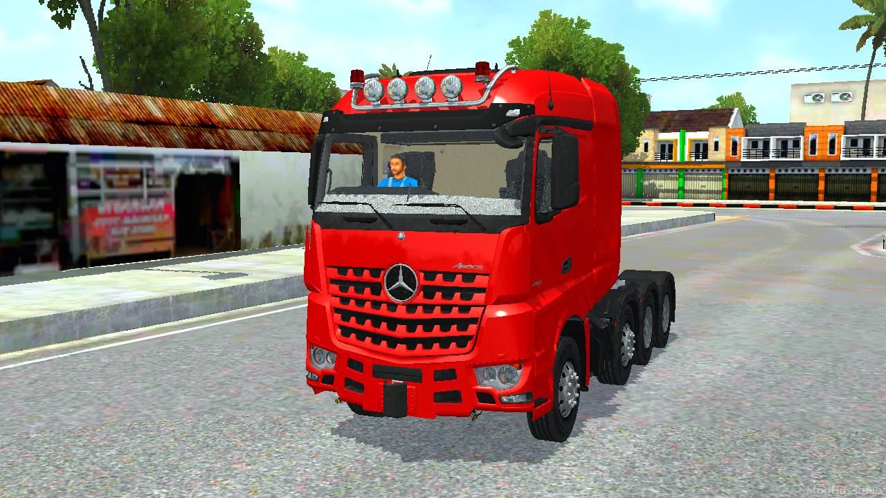 Download Mod Bussid Mercedes-Benz Arocs SLT 4163 8×4 Euro 6cc By Hanzoo Mod