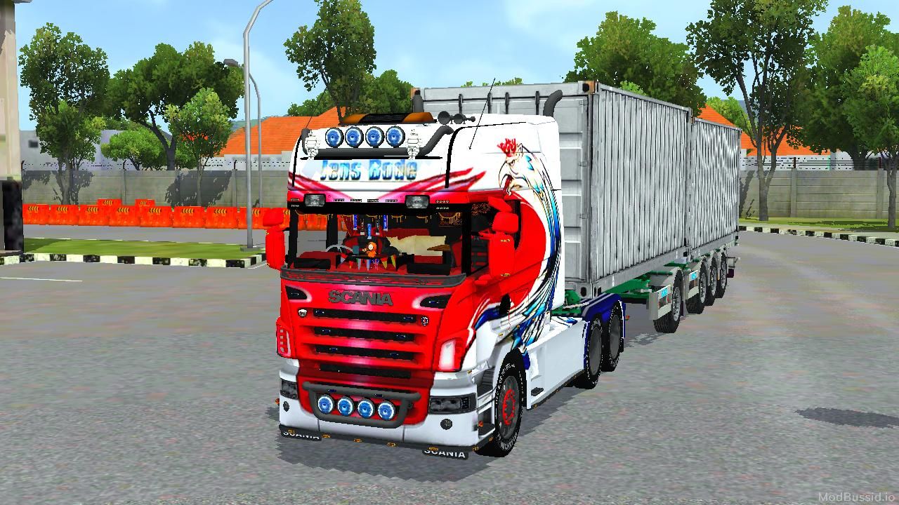 Download Mod Bussid Scania R580 Longline Trailer Truck By MAH Channel