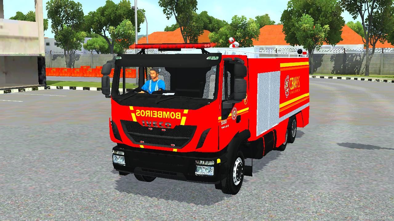 Download Mod Bussid Truk Damkar Iveco Bomberios By MAH Channel