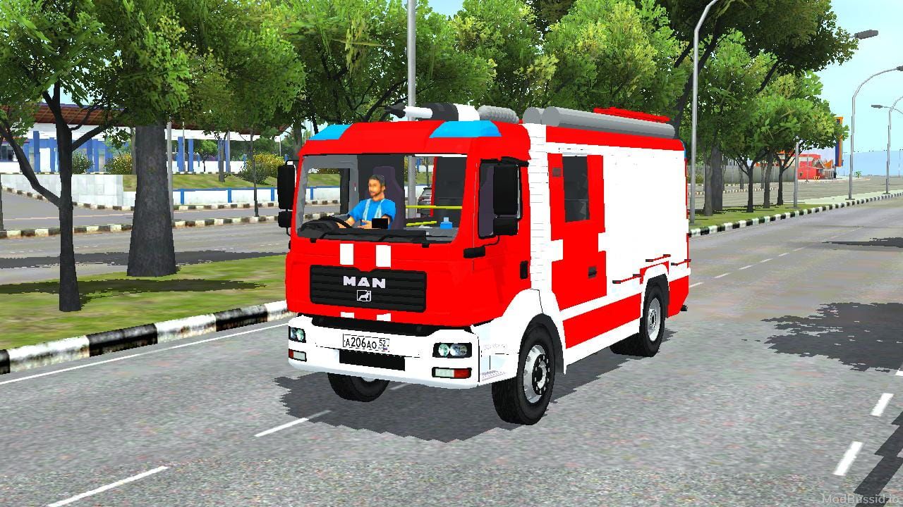 Download Mod Bussid Truk MAN Damkar By MAH Channel