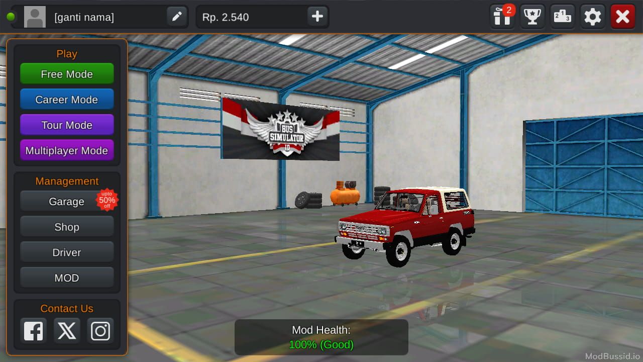 Download MOD BUSSID Nissan Safari 1985