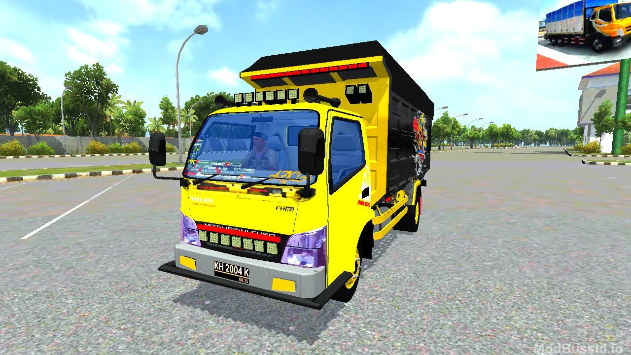 Download MOD BUSSID Volvo FH16 – Canter Special Knalpot Corong (Hendiw)