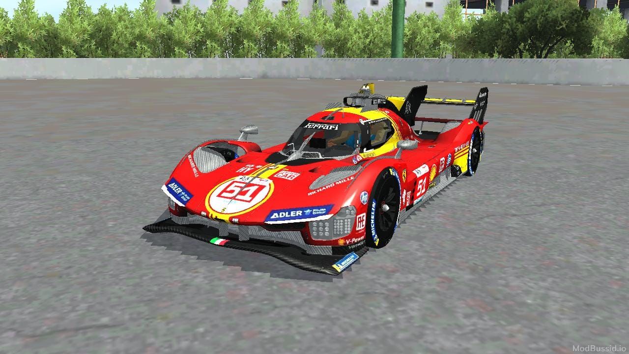 Download Mod Bussid Ferrari 499P LMH 2024 AF By Hanzoo Mod