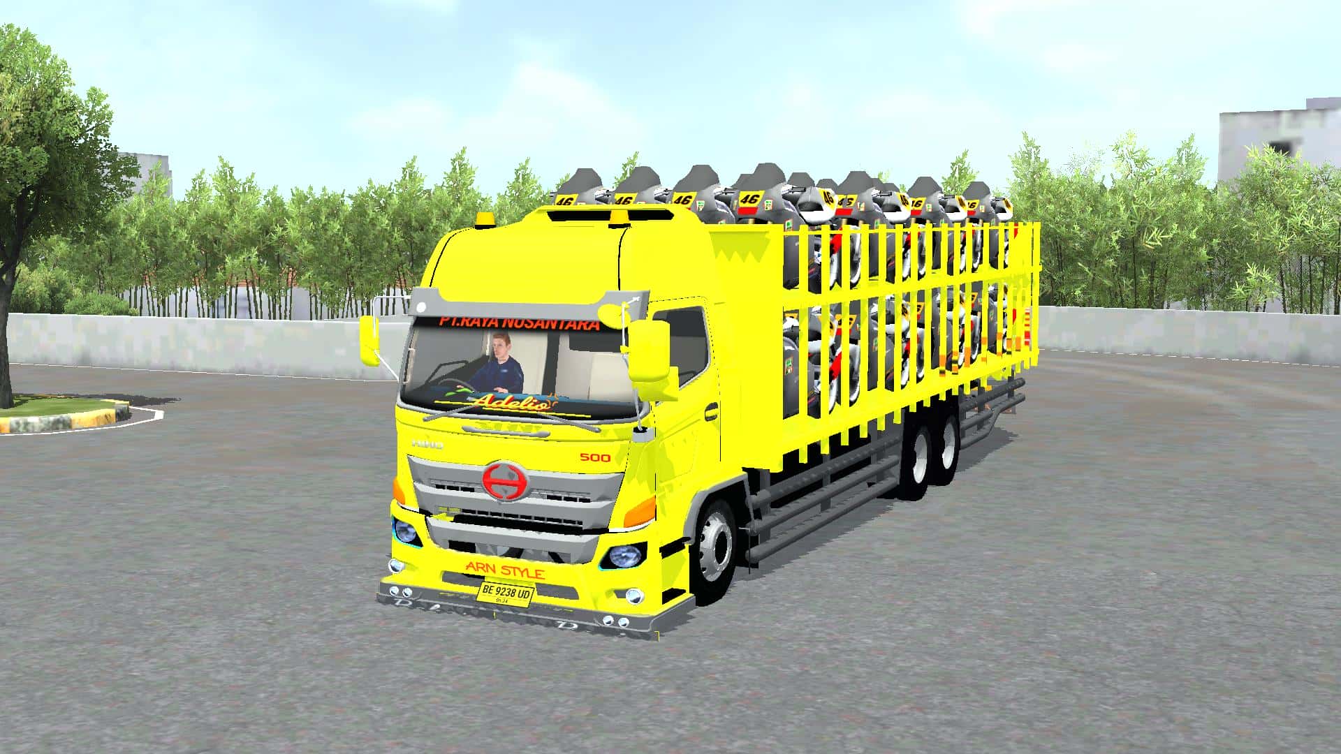 Download Mod Bussid Hino HSD NG500 Car Carier