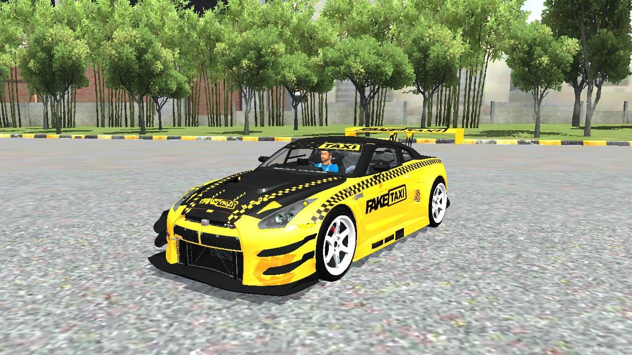 Download Mod Bussid Nissan GT-R Fake Taxi