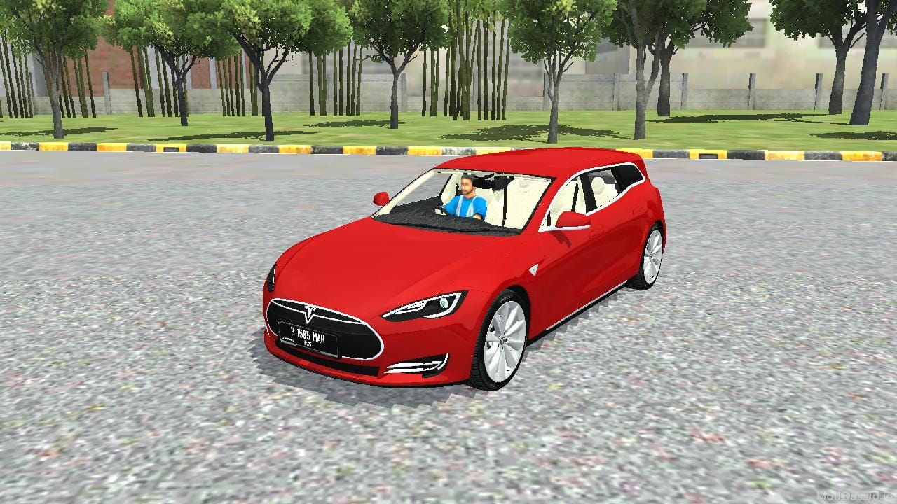 Download Mod Bussid Tesla Model S Wagon Car