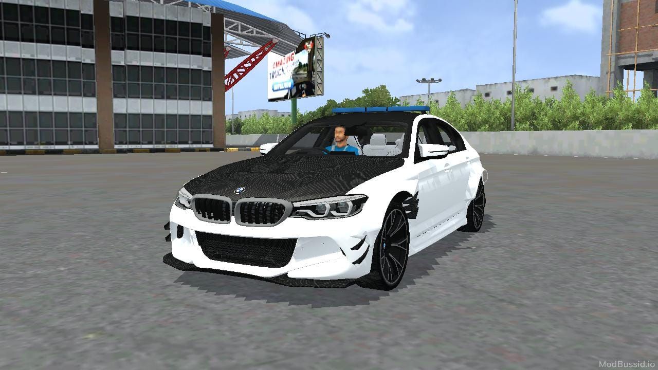 Download Mod Bussid BMW M5 F90 POLICE Car By Hanzoo Mod