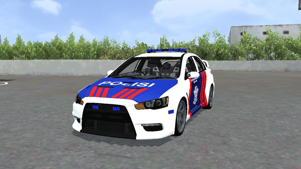 Download Mod Bussid Lance Evo X Polisi By MAH Channel