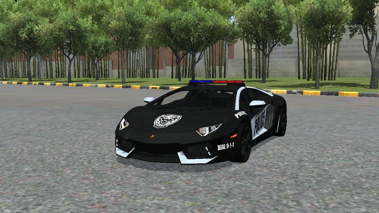 Download Mod Bussid Lamborghini Aventador Police By MAH Channel