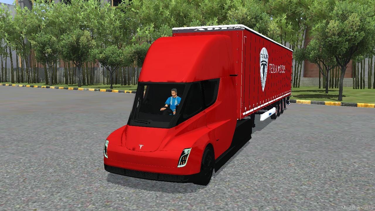 Download Mod Bussid Tesla Semi Update V3.6 By MAH Channel