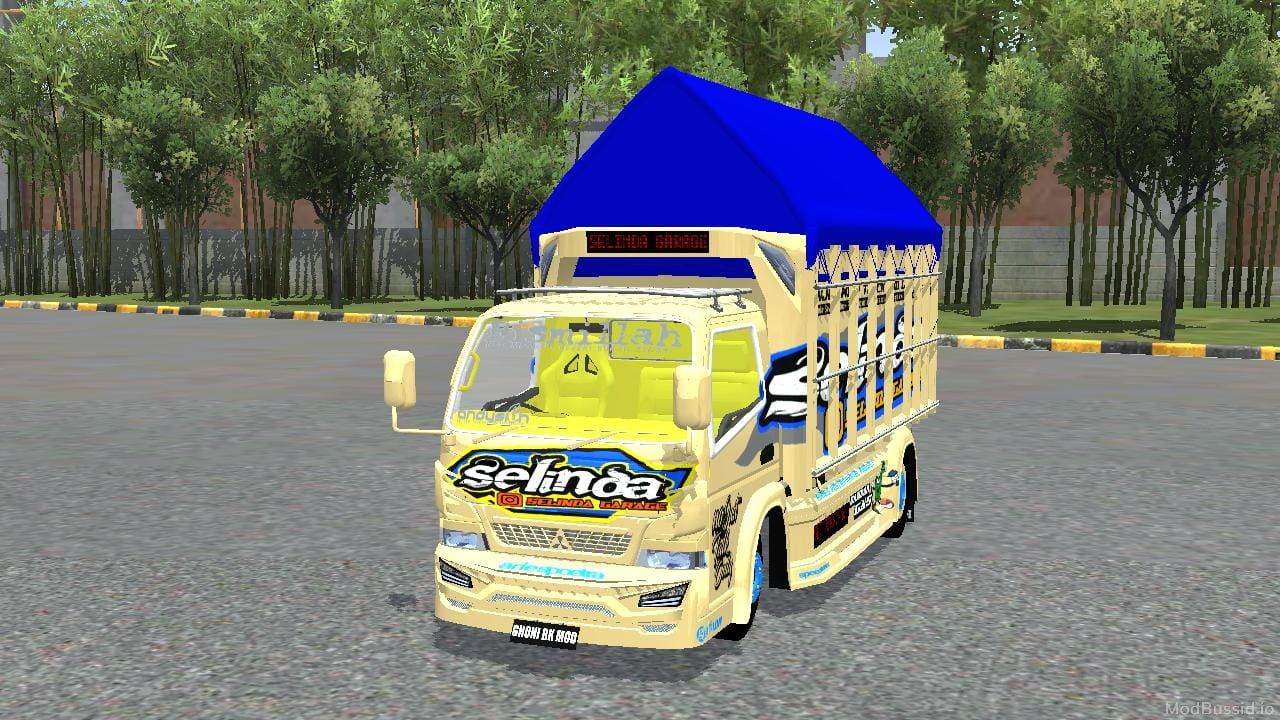 Download Mod Bussid Truk Selinda Cream By Ghoni RK