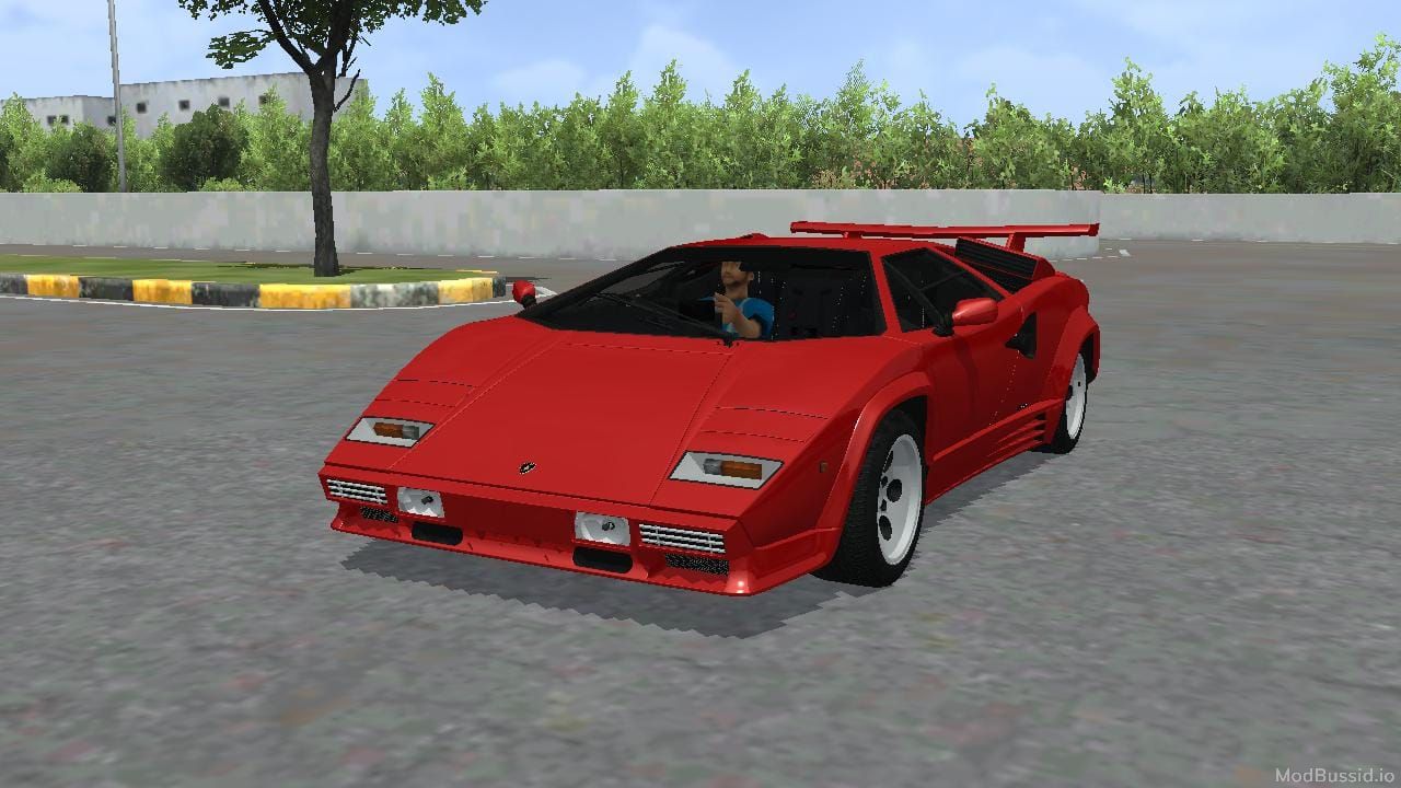 Download Mod Bussid Lamborghini Countach 5000 QV 88 By Hanzoo Mod