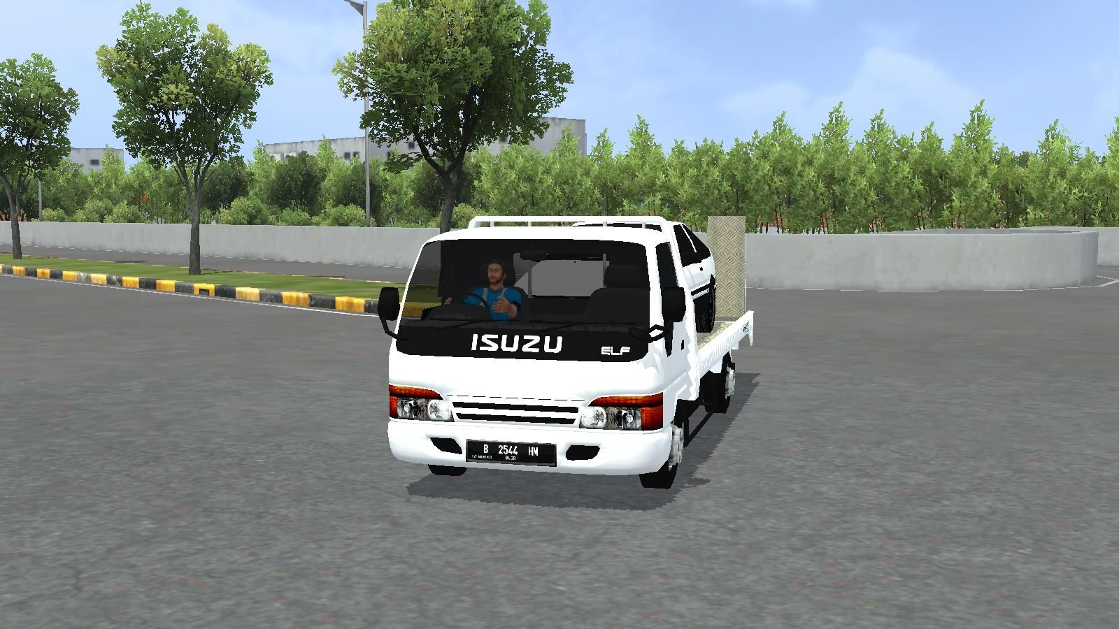 Download Mod Bussid Isuzu Elf Safety Loader Truck (Towing)