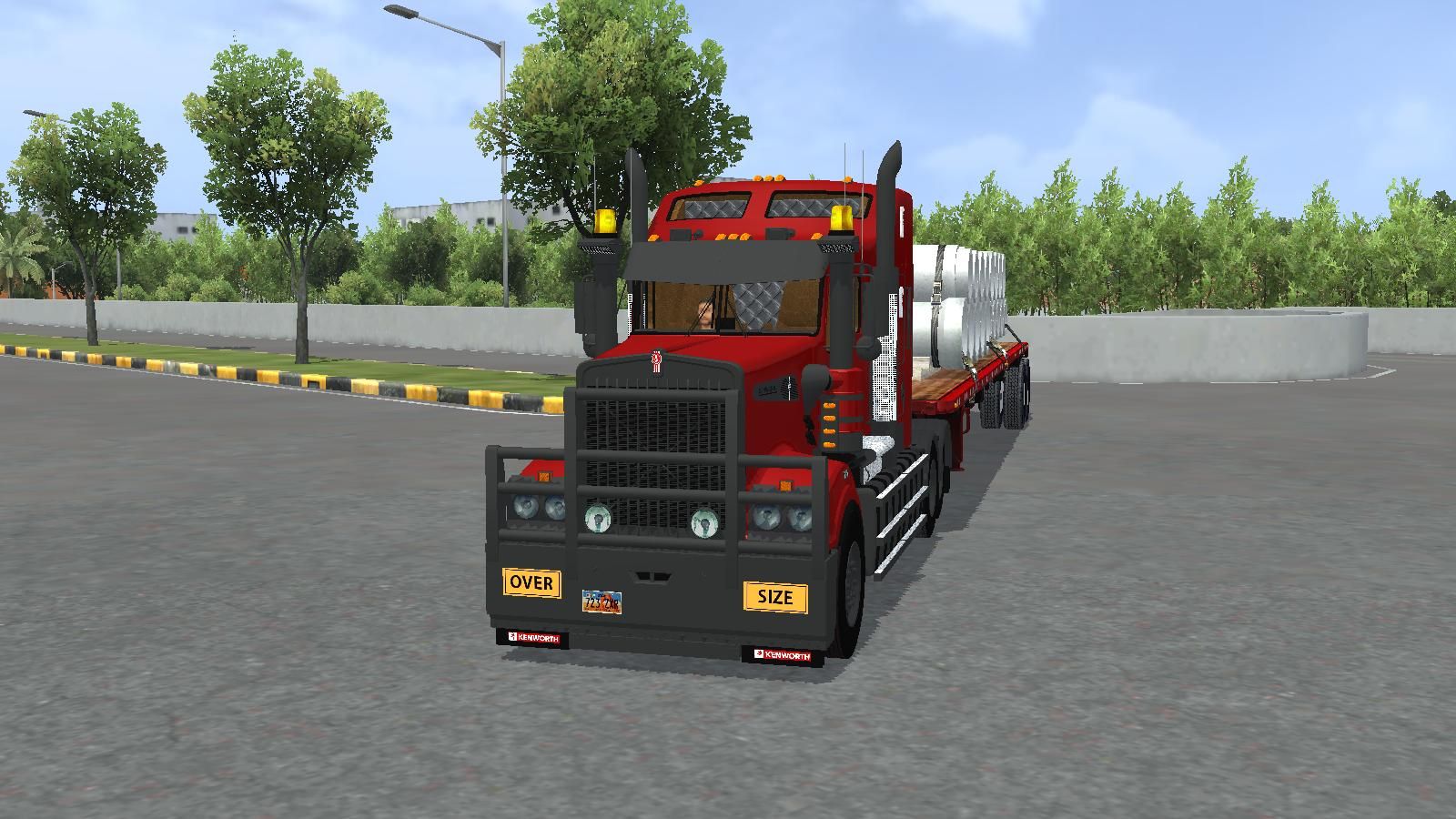 Download Mod Bussid Truck Kenworth T908 Trailer Pipe
