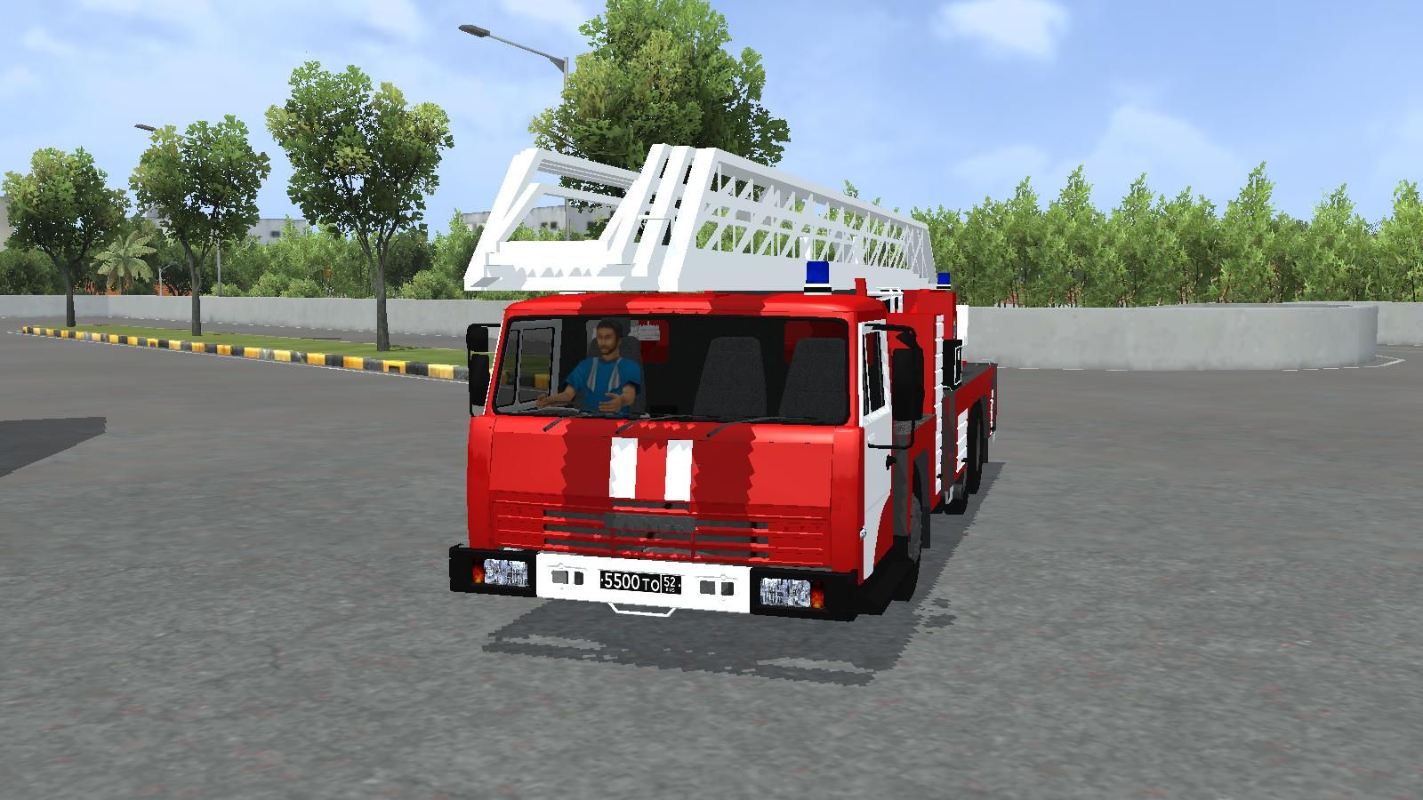 Download Mod Bussid Kamaz Emergency FireTruck for Bus Simulator Indonesia