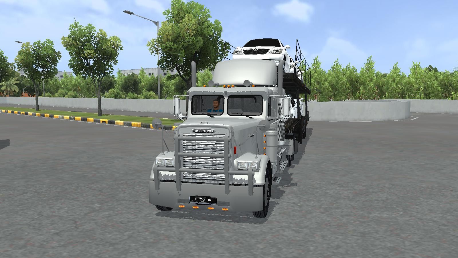 Download Mod Bussid Truck Freightliner FLC12066T Cars Trailer
