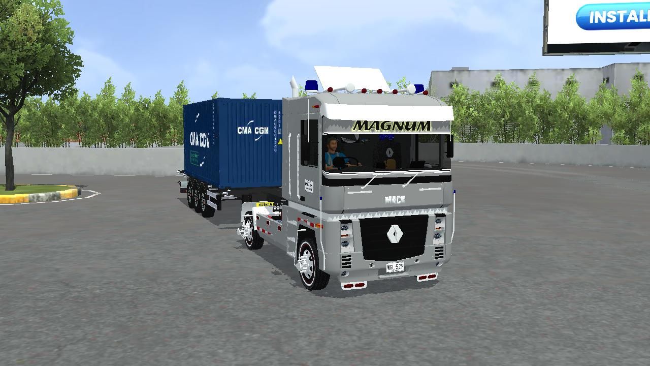 Photo of Truck Renault Magnum Container Trailer 2